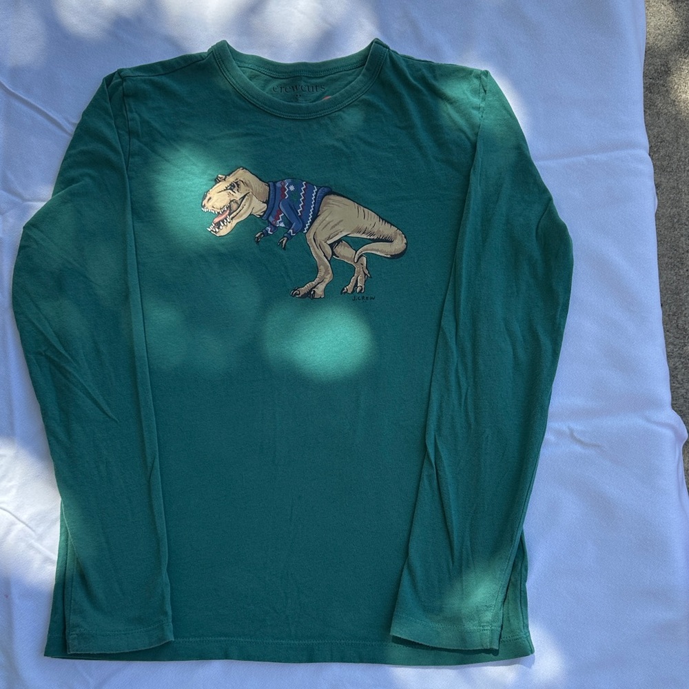 Crewcuts Green T-Rex Long Sleeve Tee